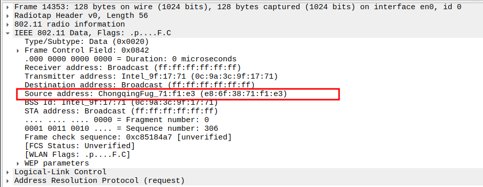 AP to Broadcast ARP Source Address
