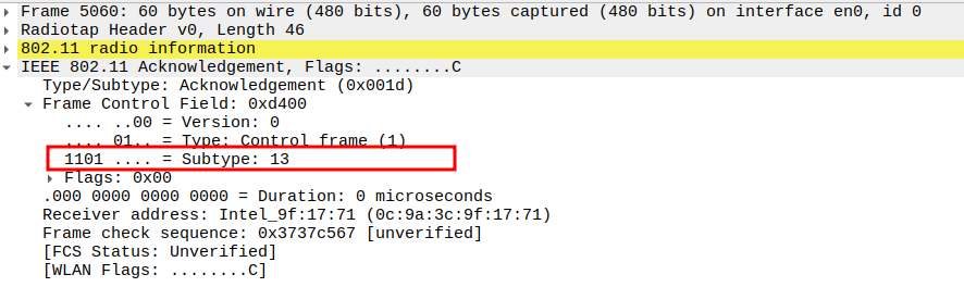 ARP Reply ACK Subtype