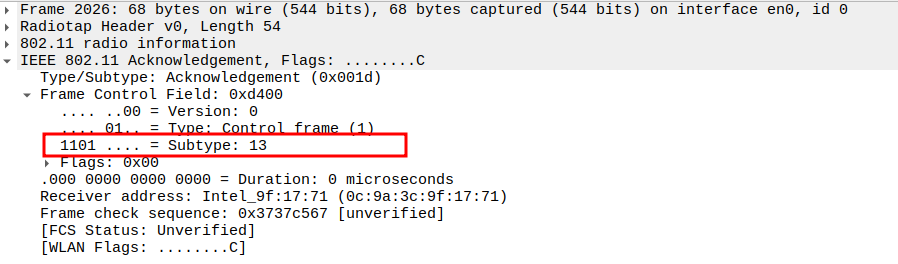 ACK subtype after Message 1