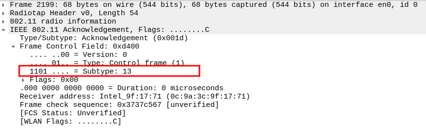 ACK subtype after Message 1