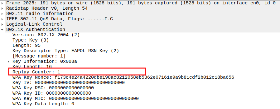 Replay counter in Message 1