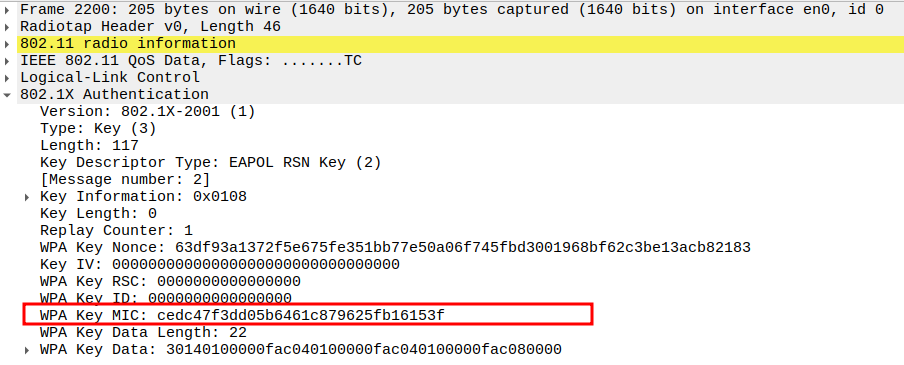 MIC verification in Message 2