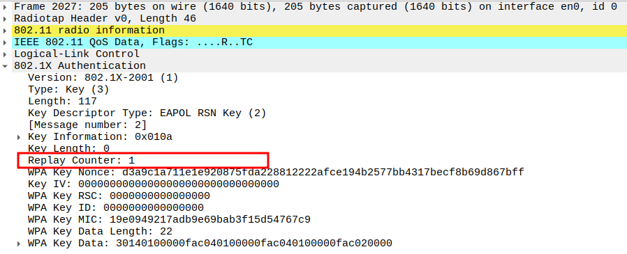 Replay counter in Message 2