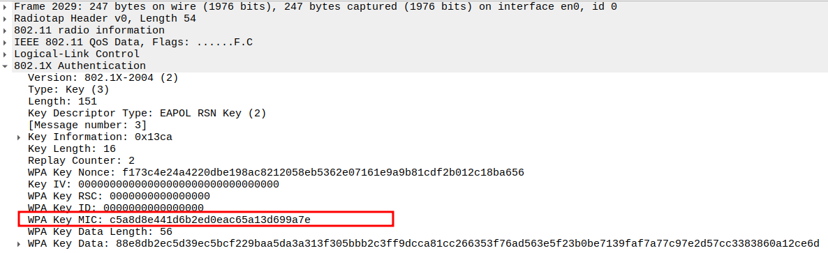 MIC verification in Message 3