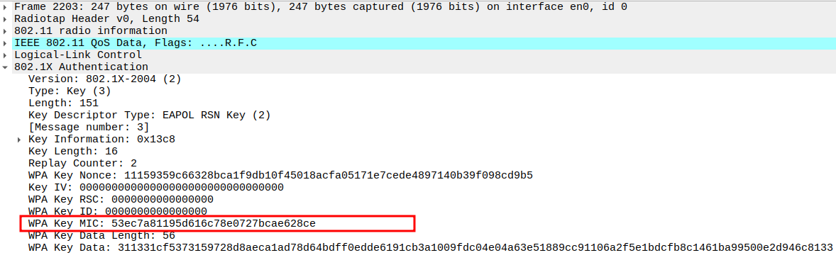 MIC verification in Message 3