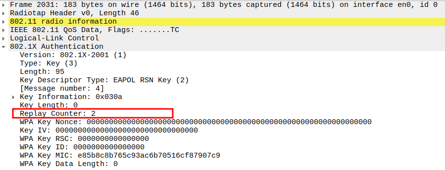 Replay counter in Message 4