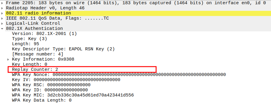 Replay counter in Message 4