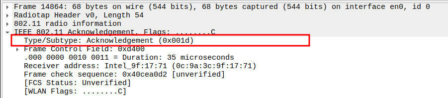 ACK Subtype after ICMP Echo Reply